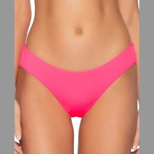 NWT Becca Vibrant Punch Pink Adela Hipster Swim Bottom
